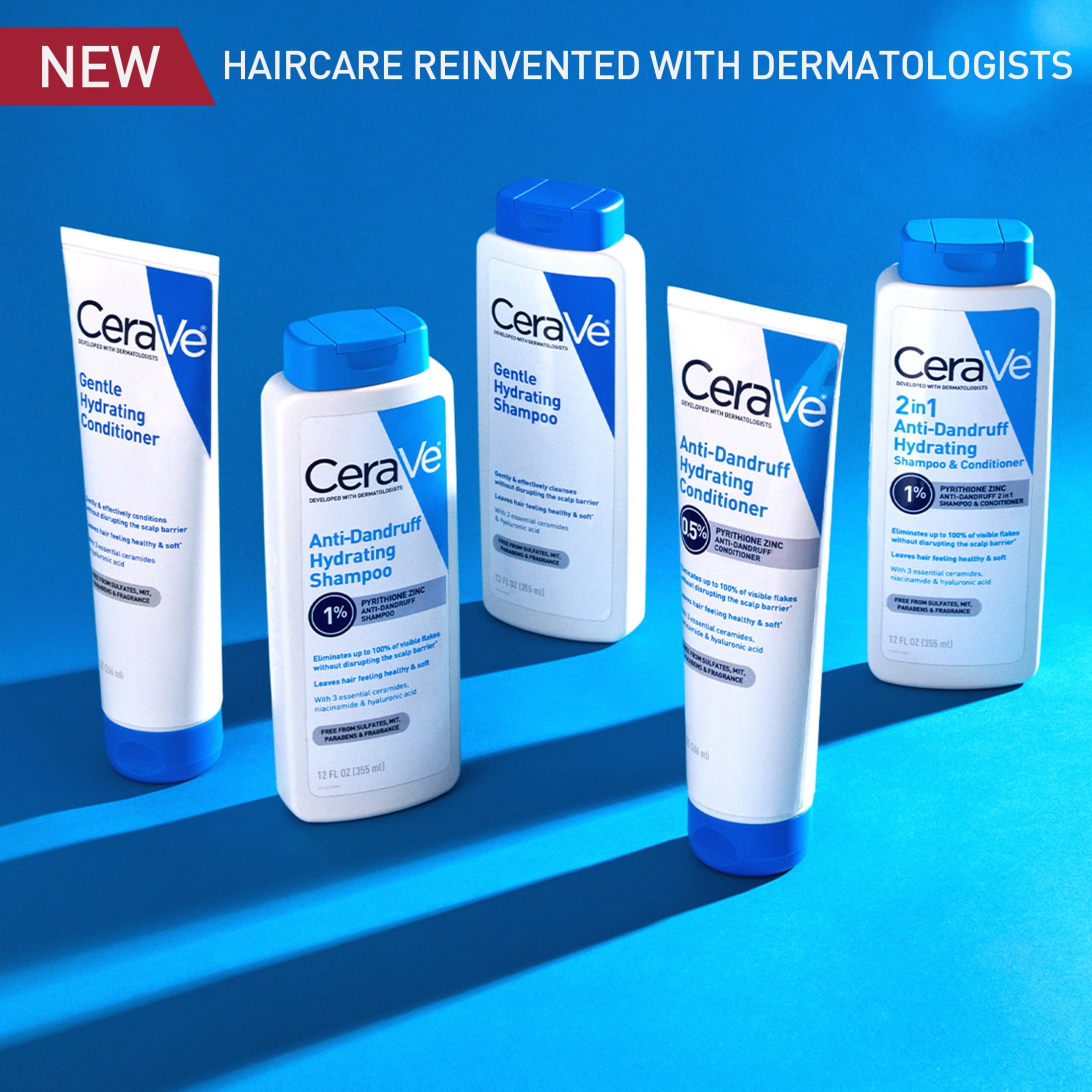 CeraVe Daily Moisturizing Lotion 12 oz, Gentle Hydrating Shampoo & Conditioner (2 x 1oz)