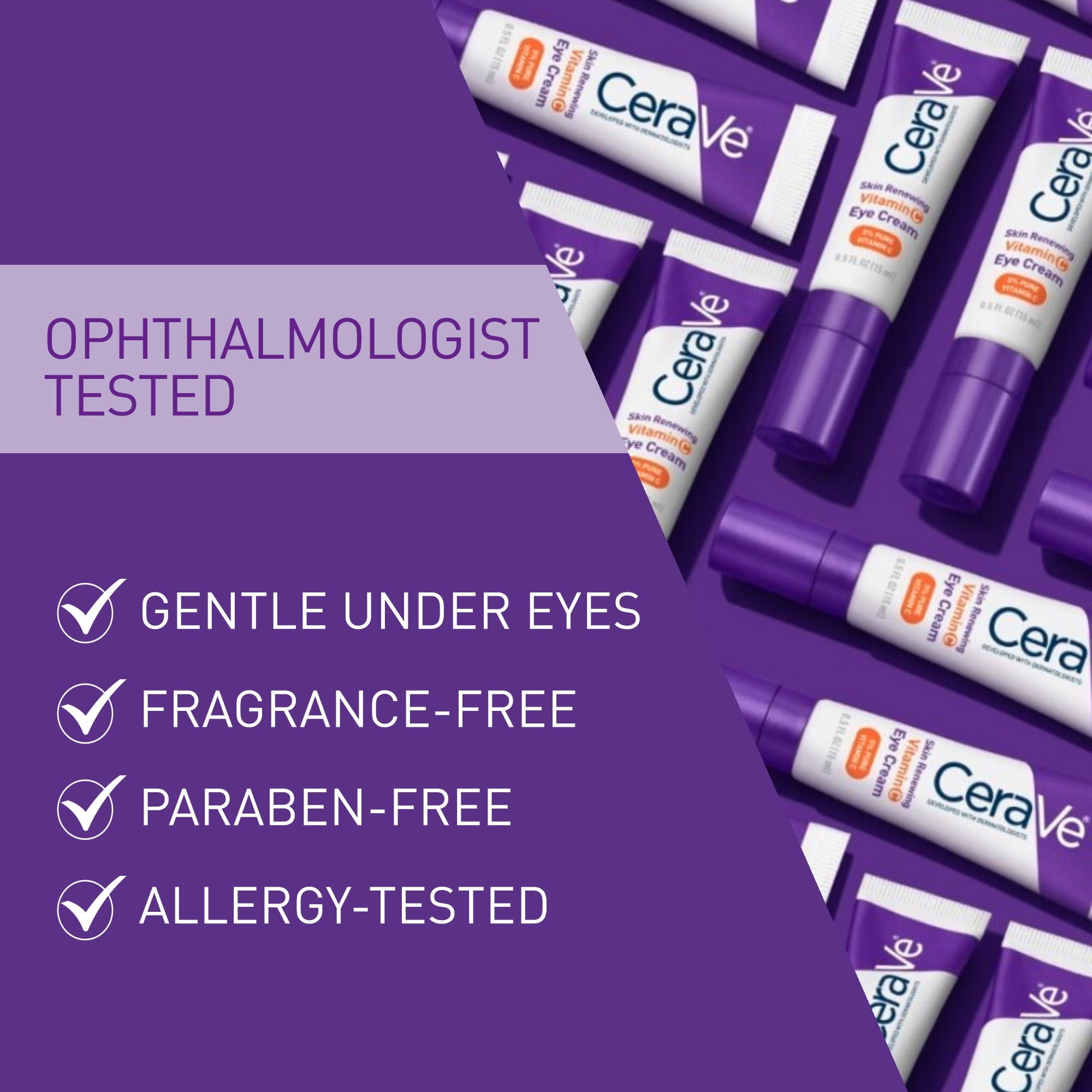 CeraVe Skin Renewing Vitamin C Eye Cream for Dark Circles and Puffiness, 0.5 fl oz