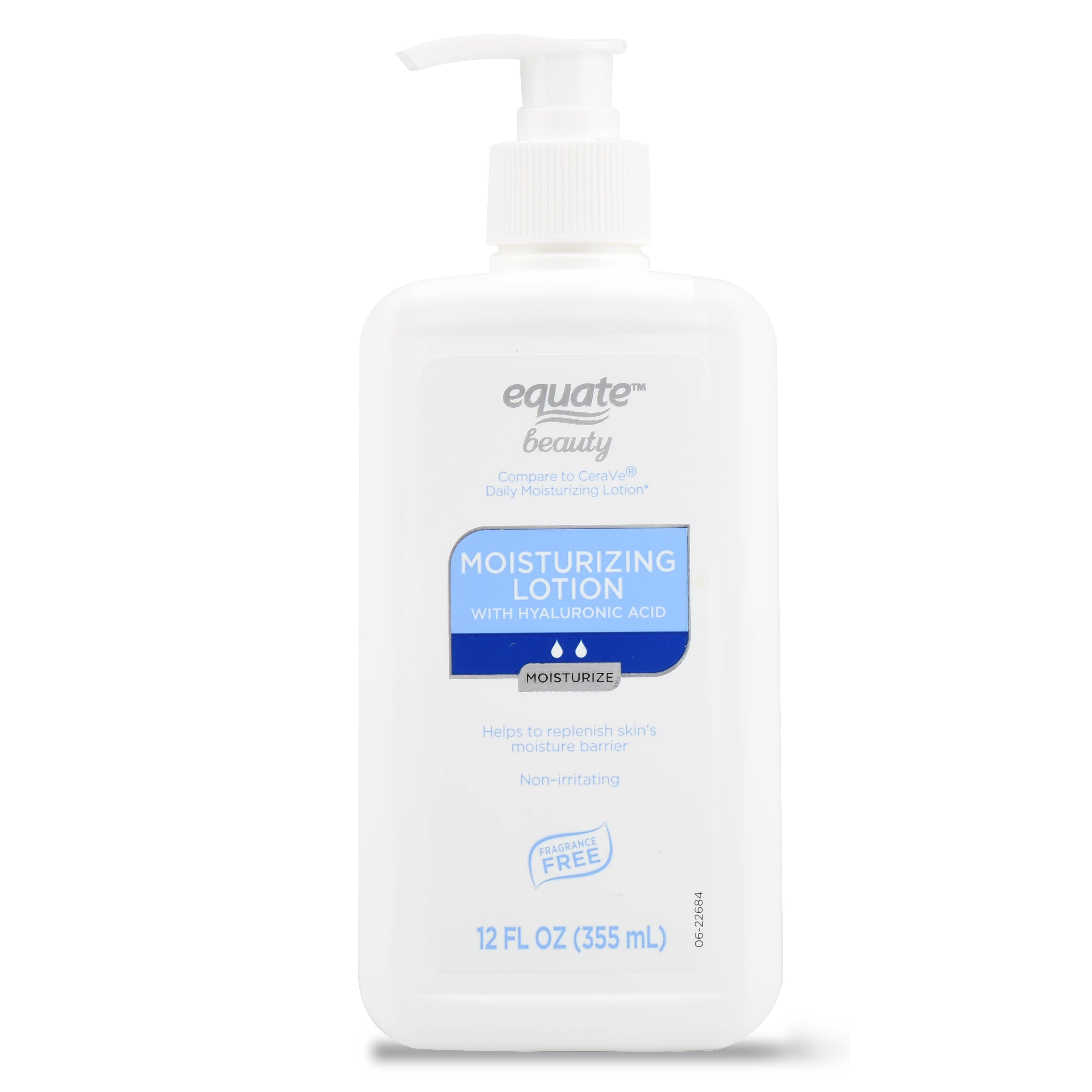 Equate Daily Moisturizing Lotion with Hyaluronic Acid, 12 fl oz