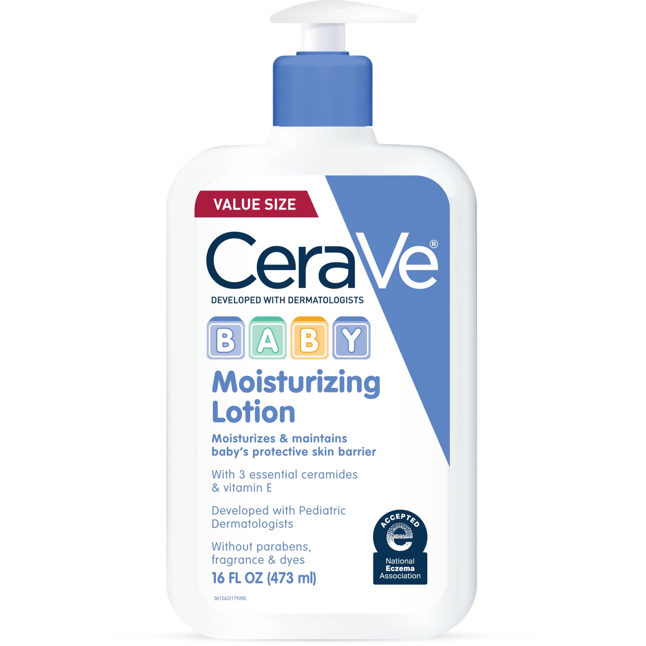 CeraVe Baby Wash & Shampoo + Baby Lotion Bundle, 16 fl oz/16 oz