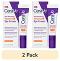 (2 pack) CeraVe Skin Renewing Vitamin C Eye Cream for Dark Circles and Puffiness, 0.5 fl oz