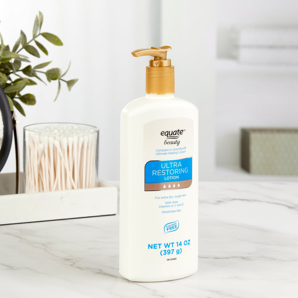 (3 pack) Equate Beauty Ultra Restoring Lotion, 14 fl oz