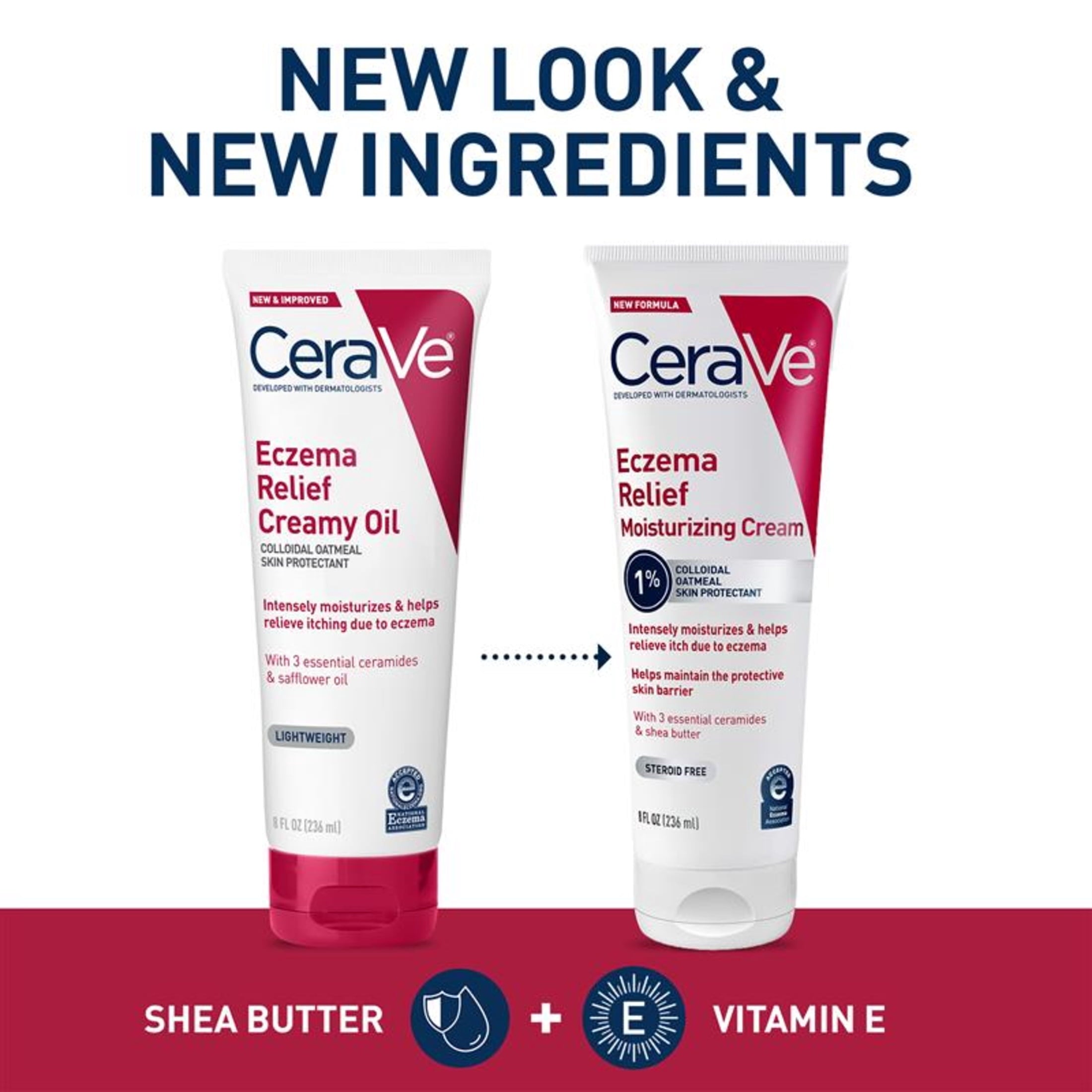 (3 pack) CeraVe Eczema Relief Moisturizing Cream 8 fl oz