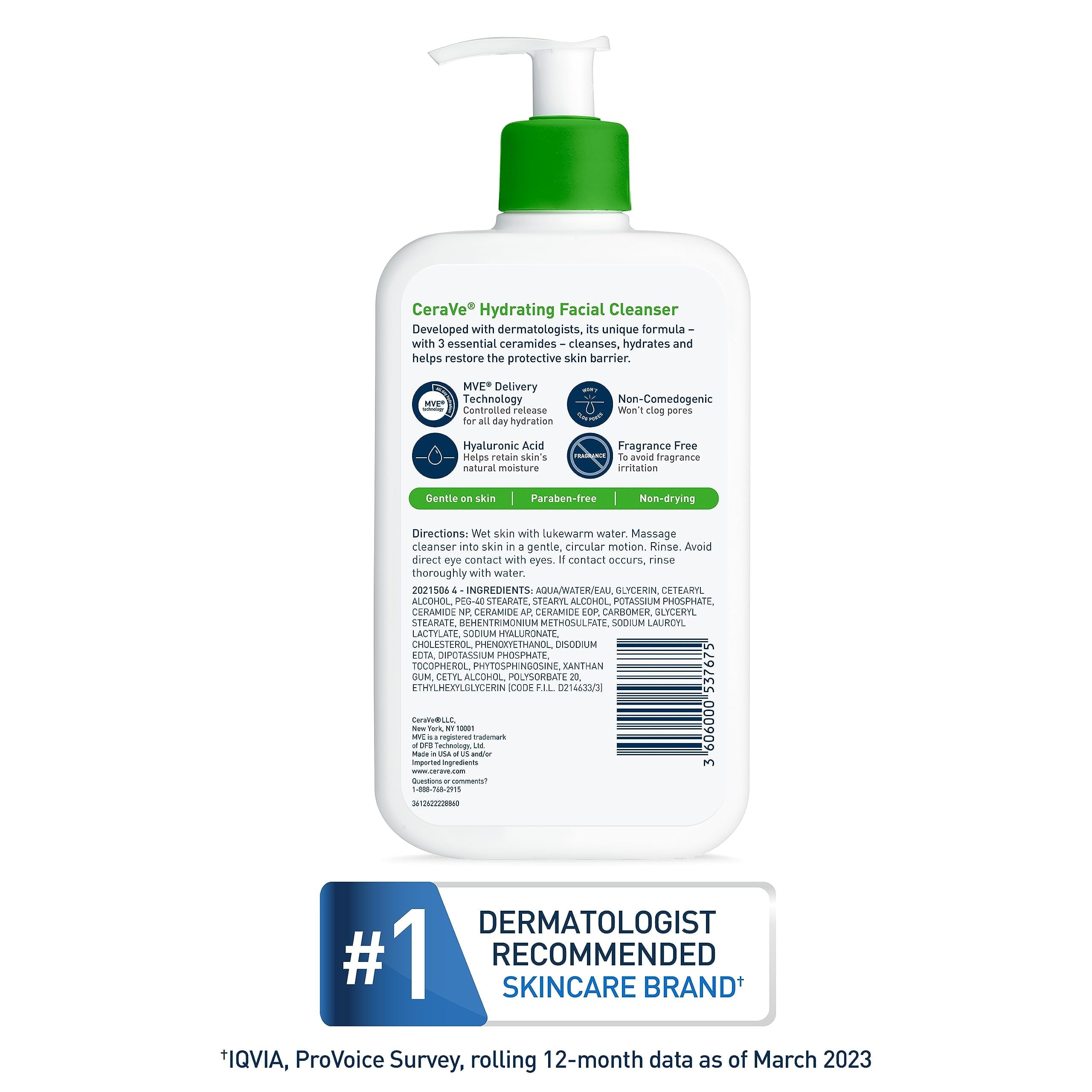 CeraVe Hydrating Facial Cleanser 19oz
