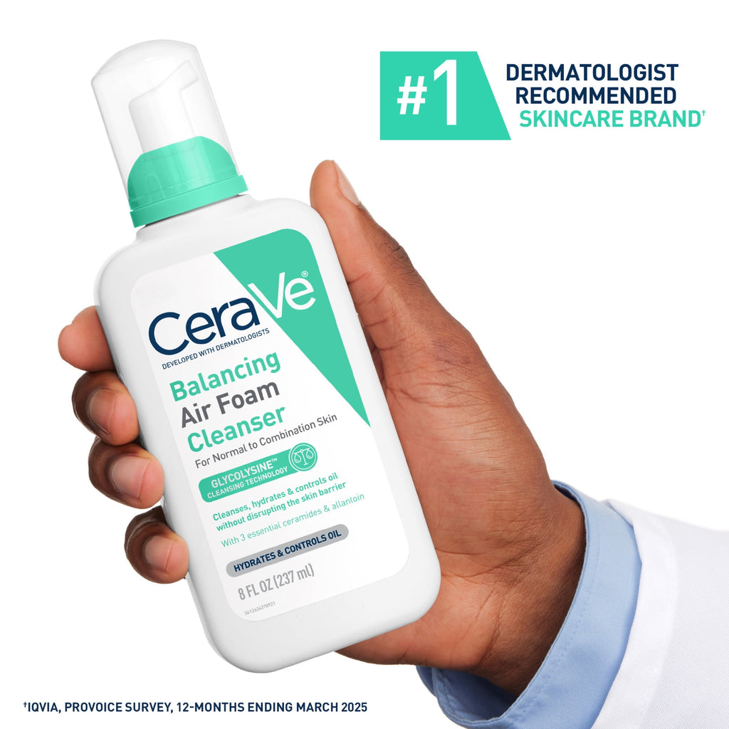 (2 pack) CeraVe Balancing Air Foam Cleanser, Oil Control & Hydration for Combination Skin 8 fl oz