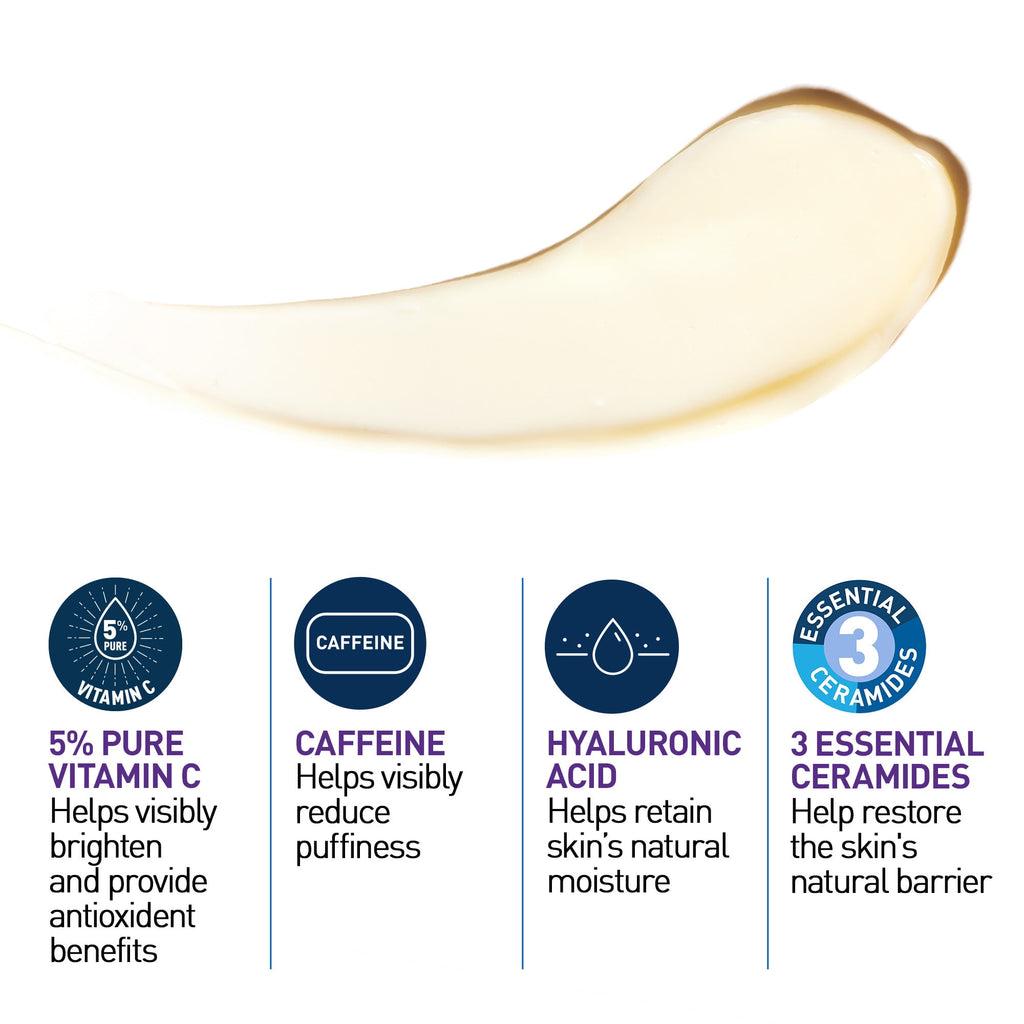 CeraVe Skin Renewing Vitamin C Eye Cream for Dark Circles and Puffiness, 0.5 fl oz