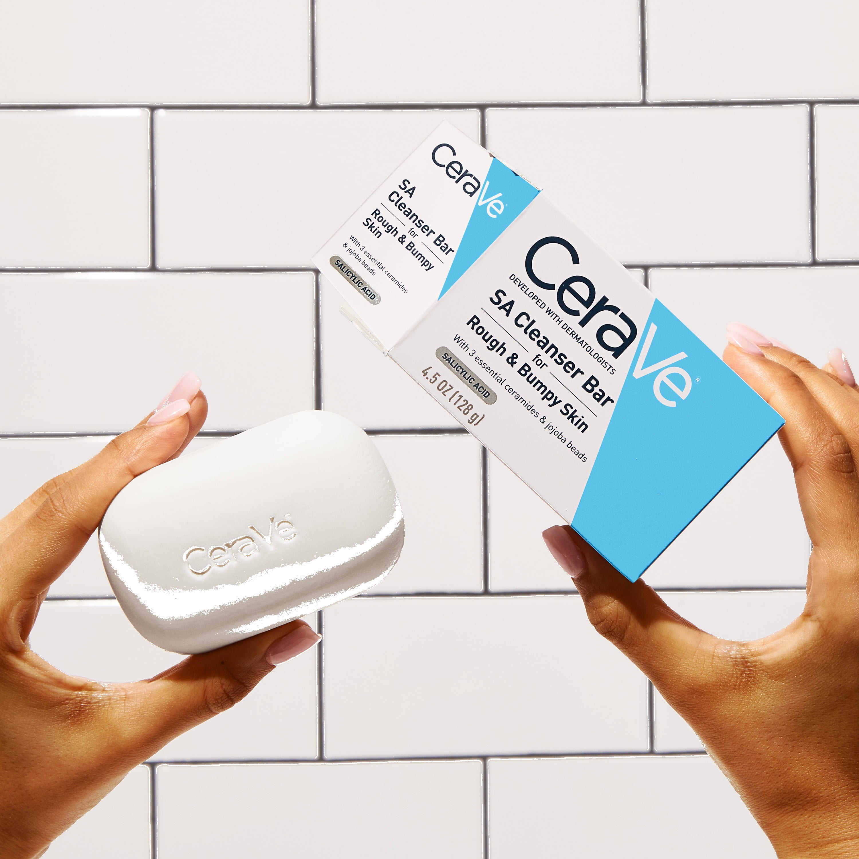 (3 pack) CeraVe SA Cleanser Bar for Rough & Bumpy Skin with Salicylic Acid 4.5 oz