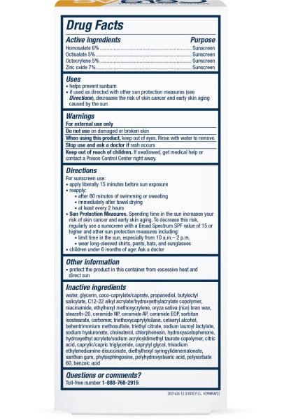 CeraVe Face Sunscreen Hydrating SPF 30 Broad Spectrum Hybrid Mineral Water Resistant Non-Comedogenic Lotion, 3 fl oz