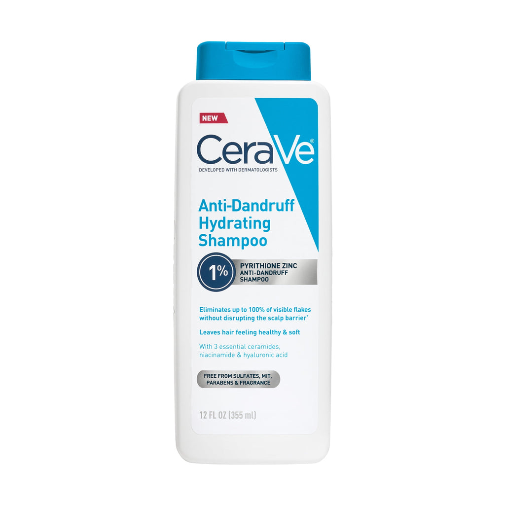CeraVe Hydrating Anti-Dandruff Shampoo and Conditioner, Fragrance Paraben & Sulfate Free, All Hair Types