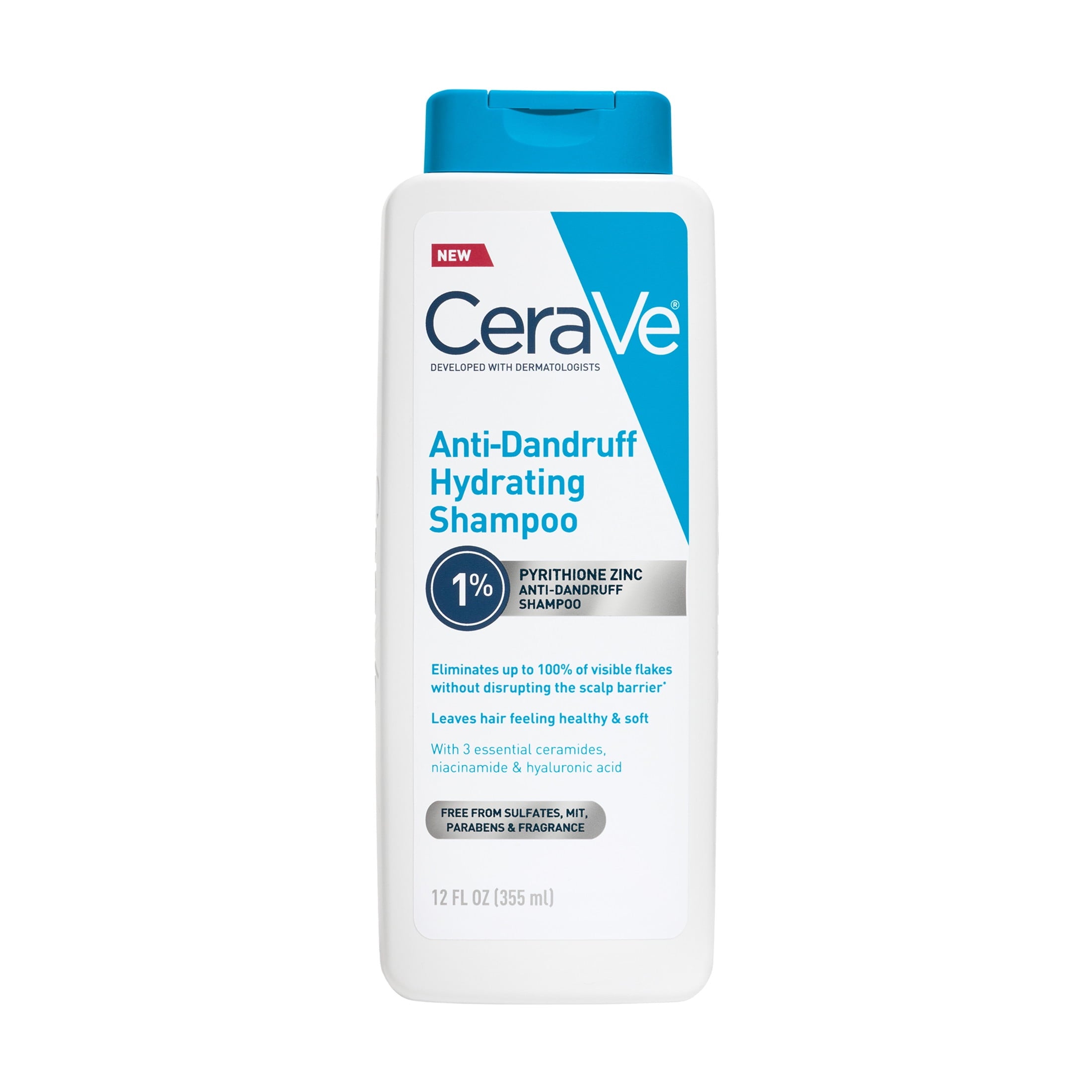 CeraVe Hydrating Anti-Dandruff Shampoo and Conditioner, Fragrance Paraben & Sulfate Free, All Hair Types