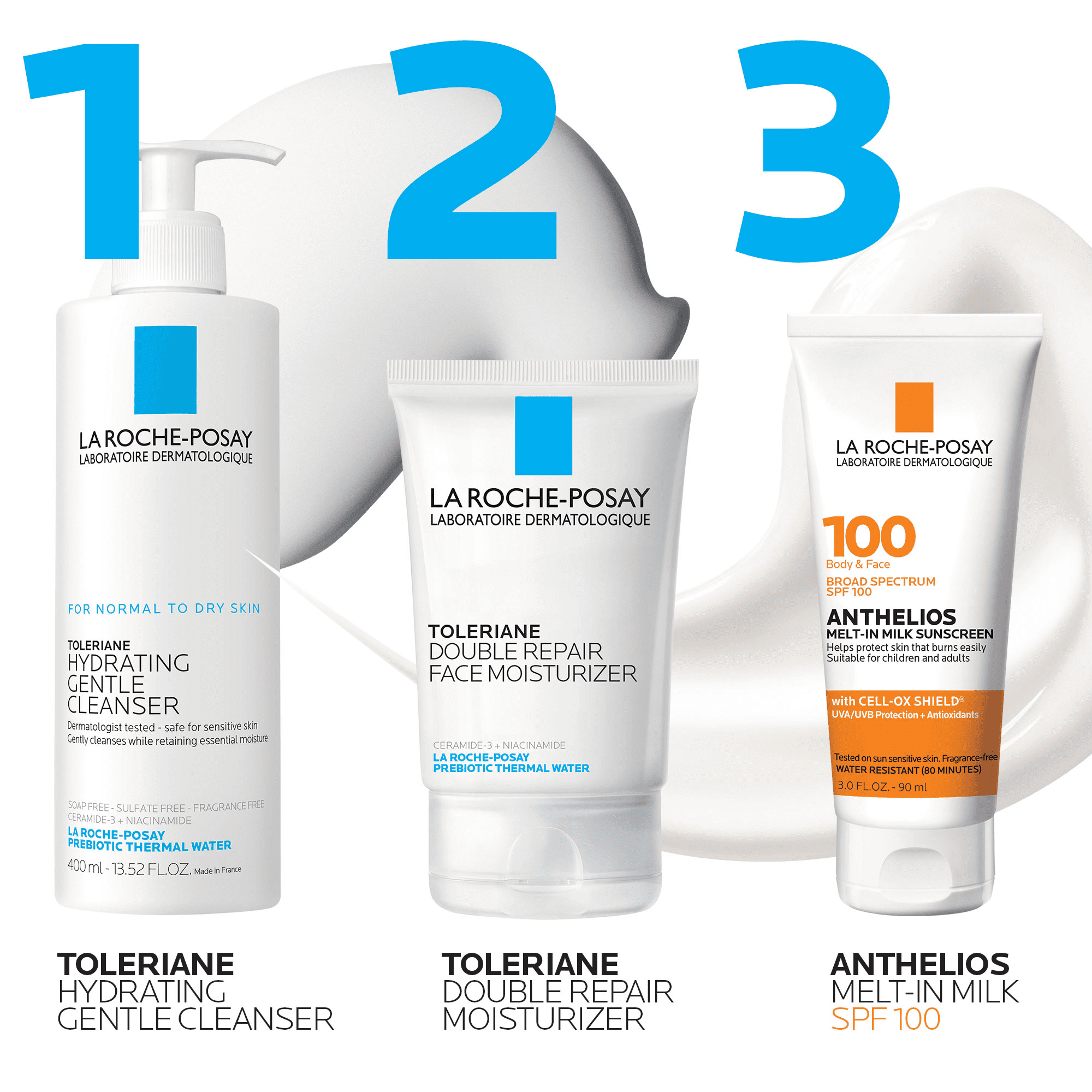 La Roche-Posay Anthelios Melt-In Milk Sunscreen SPF 100 for Face and Body for All Skin Types, 3.0 fl oz