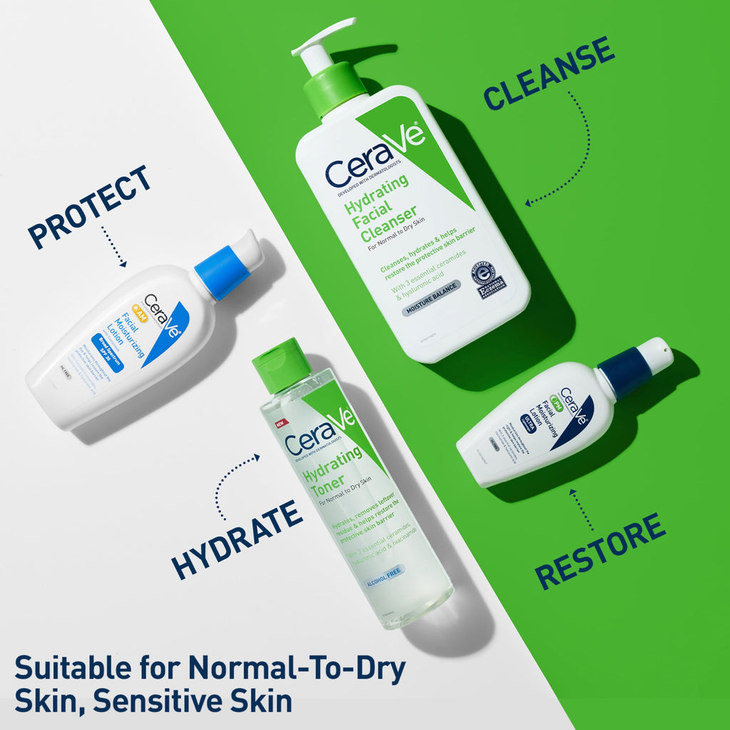 PR CeraVe Hydrating Facial Toner, Alcohol Free Toner for Normal to Dry Skin 6.8 fl oz