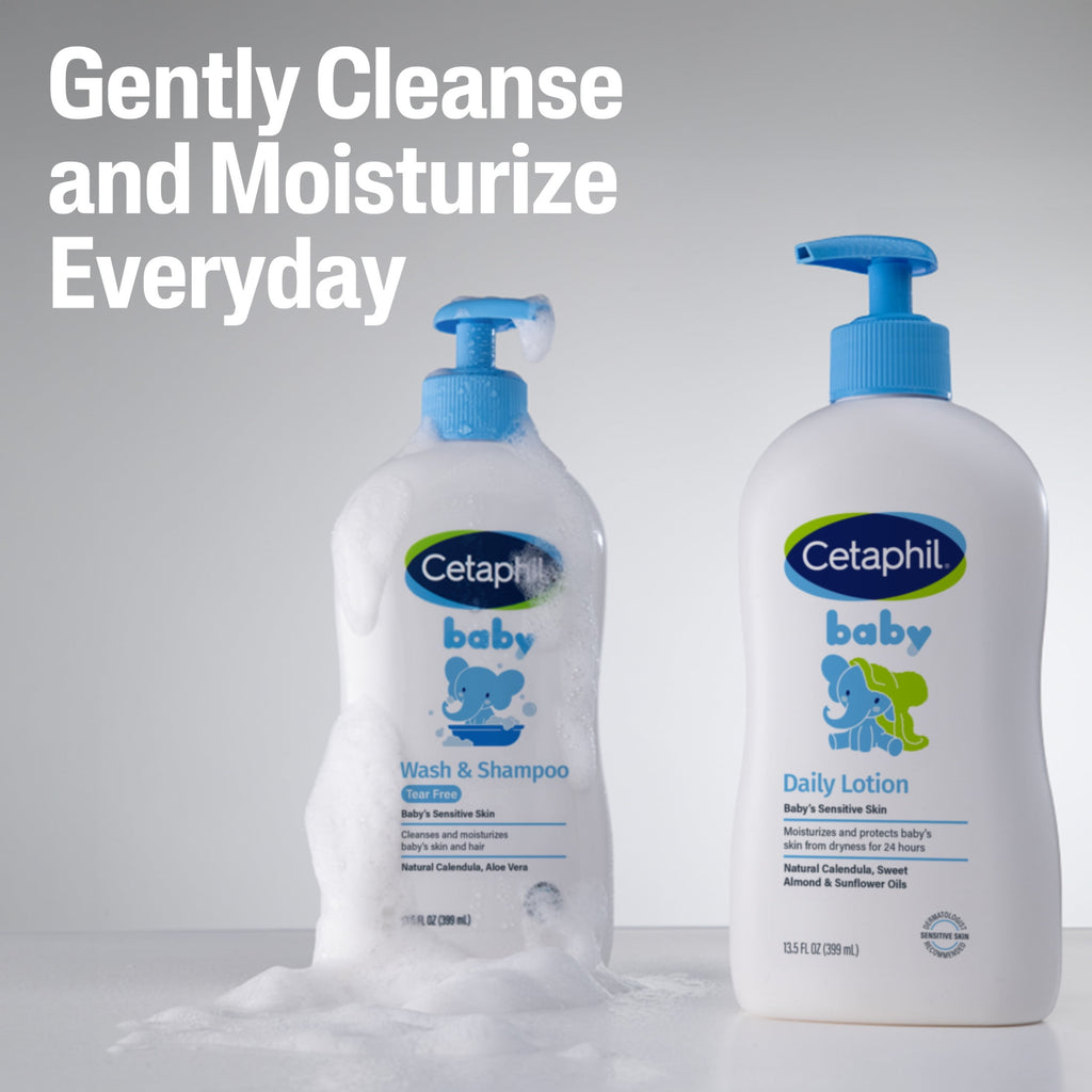 Cetaphil Baby Moisturizing Aloevera Body Wash and Shampoo, Organic Calendula, 7.8 fl oz