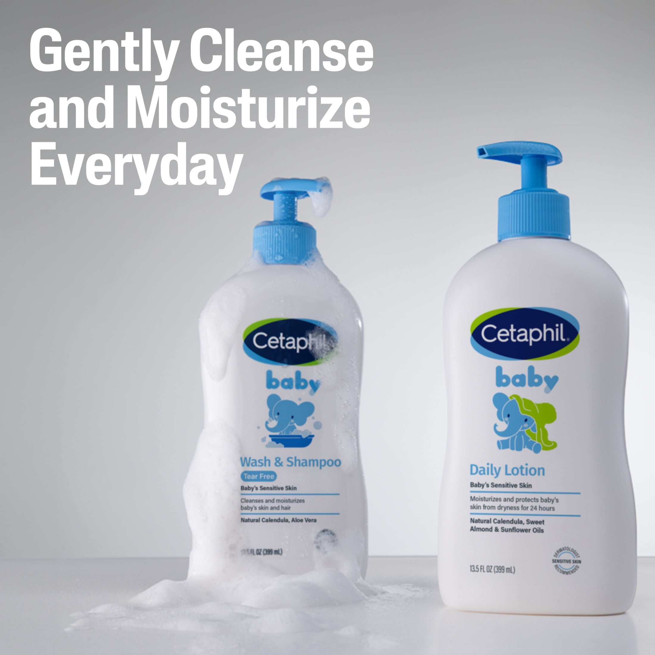 Cetaphil Baby Moisturizing Aloevera Body Wash and Shampoo, Organic Calendula, 7.8 fl oz