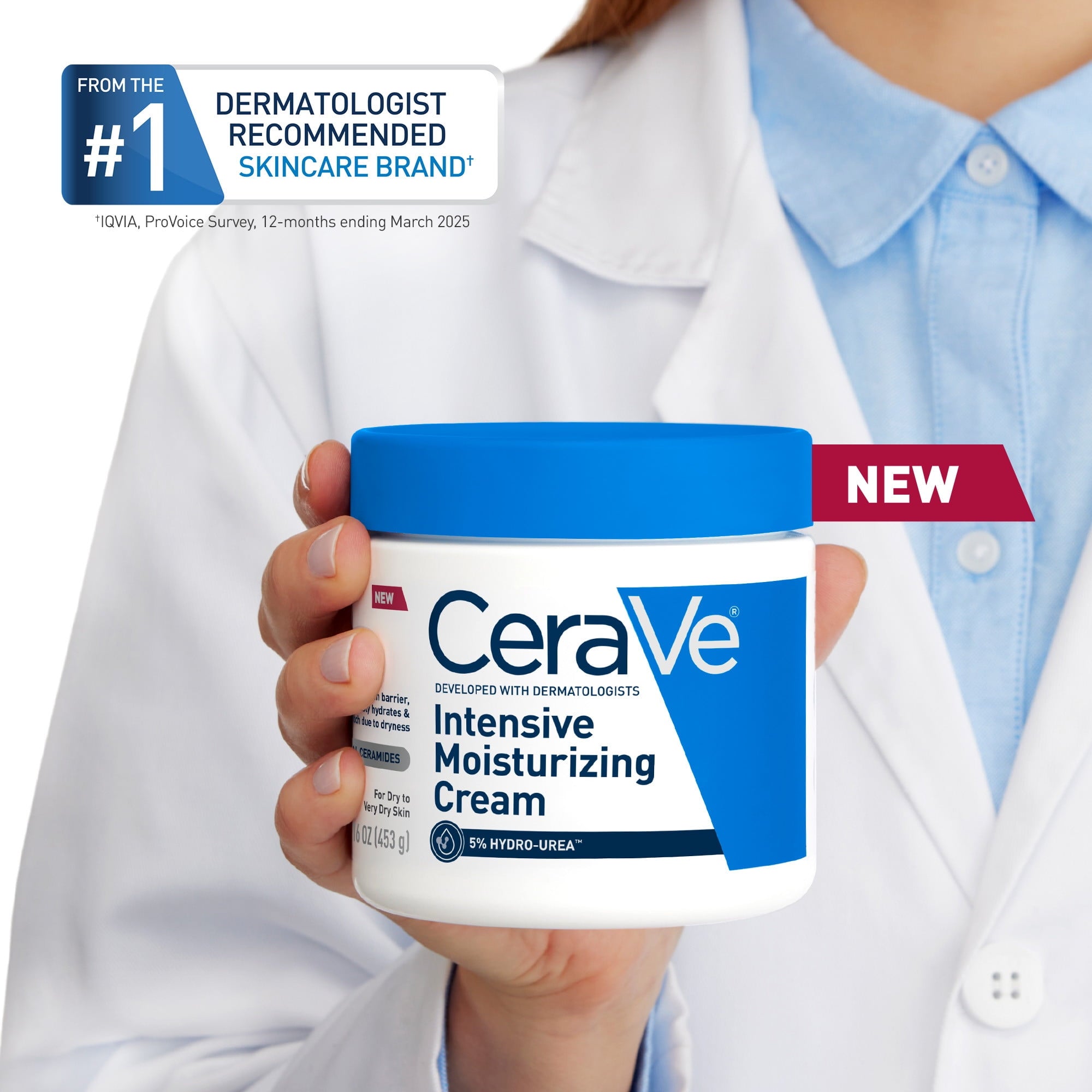 CeraVe Intensive Moisturizing Cream, Hydrating Body Moisturizer for Very Dry Skin, 16 oz