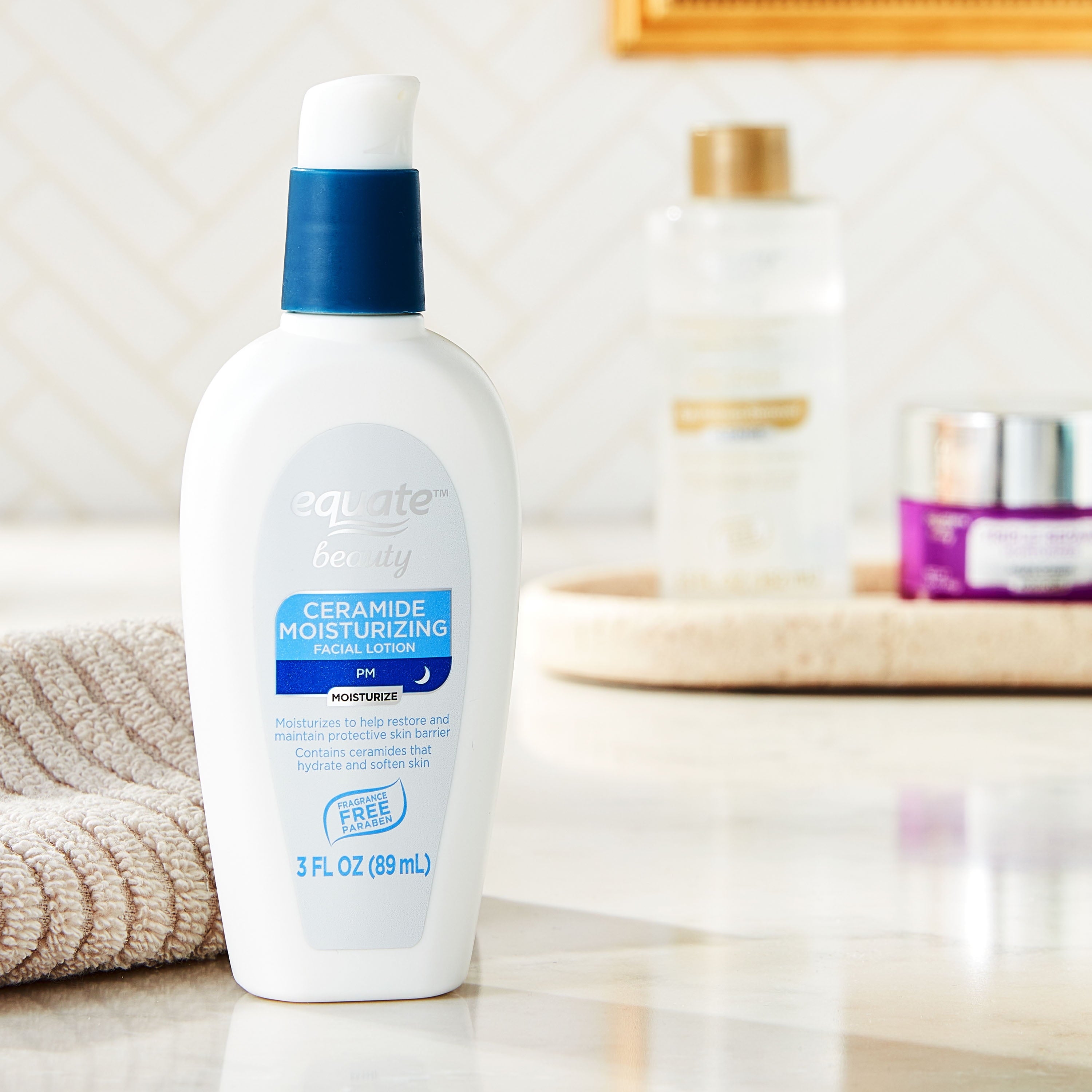 Equate Facial Moisturizing Lotion PM, 3 fl oz
