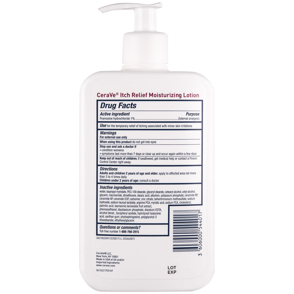 CeraVe Moisturizing Itch Relief Lotion with Pramoxine