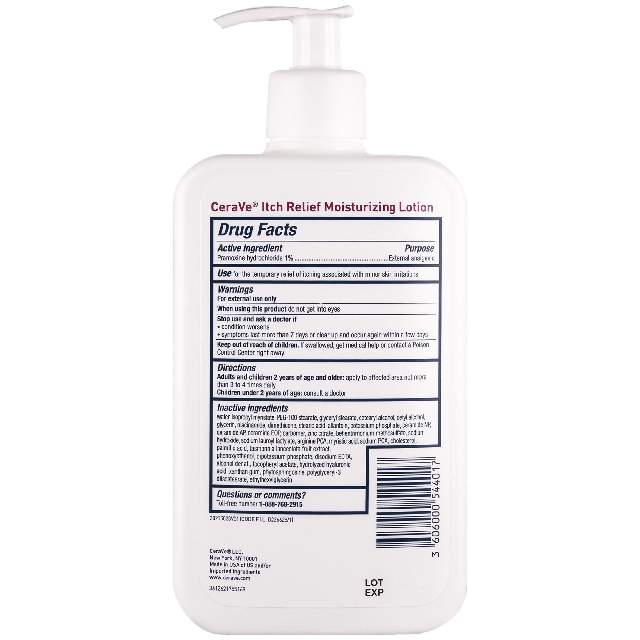 CeraVe Moisturizing Itch Relief Lotion with Pramoxine
