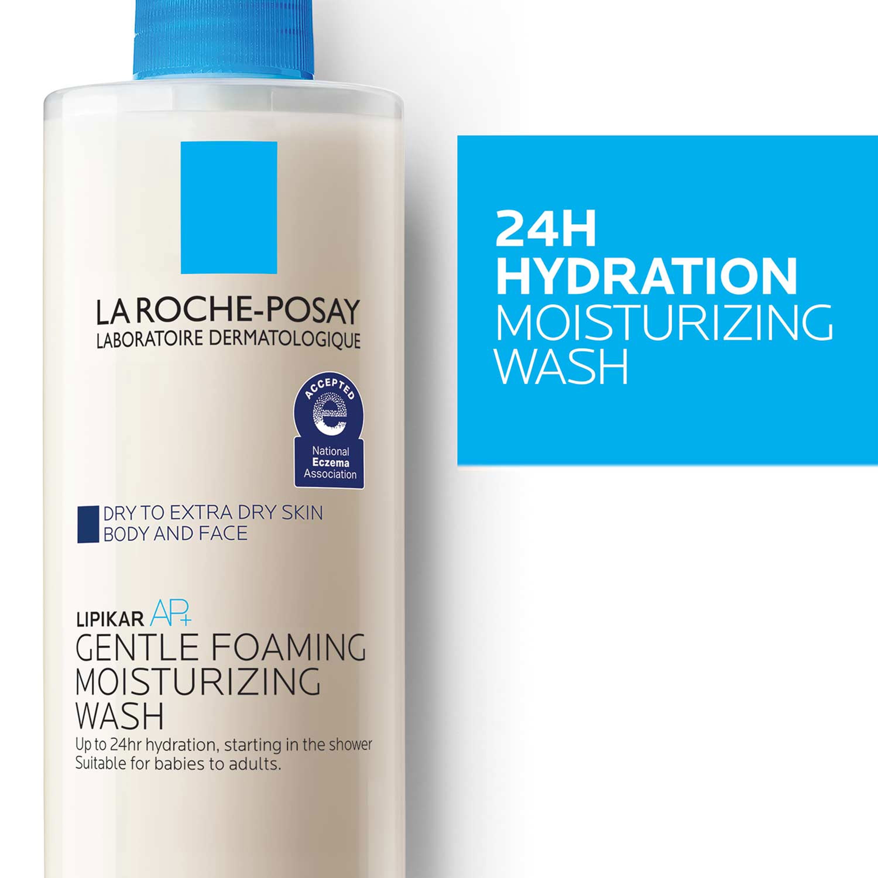 La Roche-Posay Lipikar AP+ Moisturizing Body & Face Wash, 3.38 fl oz