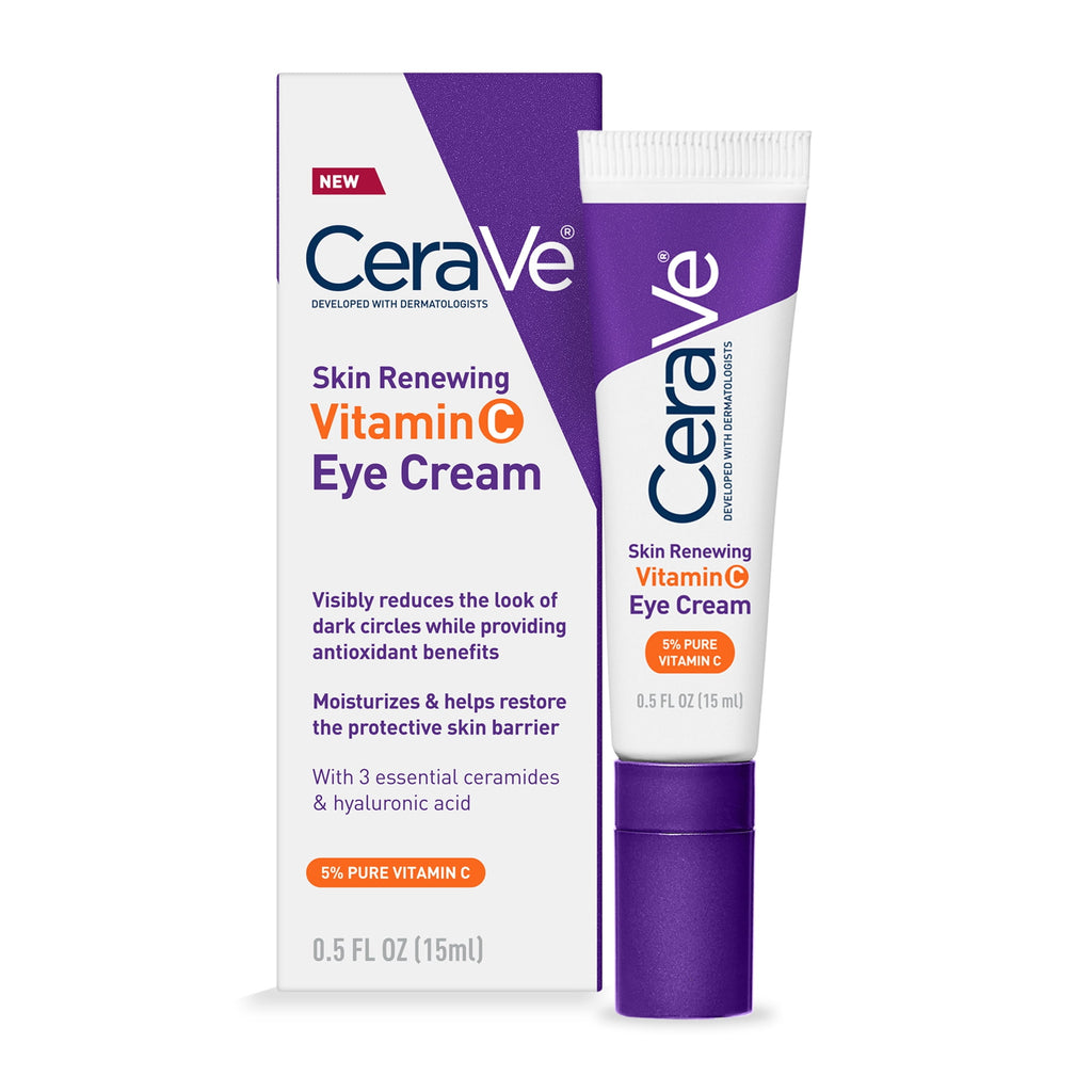 CeraVe Skin Renewing Vitamin C Eye Cream for Dark Circles and Puffiness, 0.5 fl oz