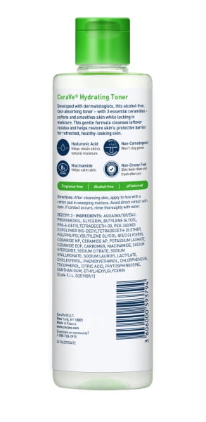 PR CeraVe Hydrating Facial Toner, Alcohol Free Toner for Normal to Dry Skin 6.8 fl oz