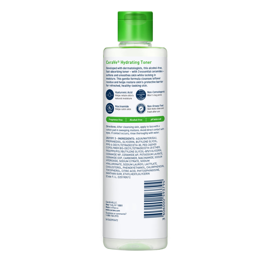 (2 pack) PR CeraVe Hydrating Facial Toner, Alcohol Free Toner for Normal to Dry Skin 6.8 fl oz
