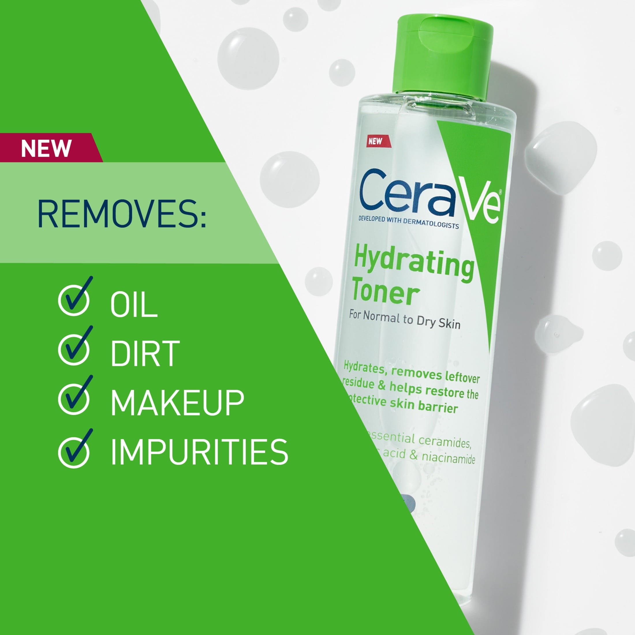 (2 pack) PR CeraVe Hydrating Facial Toner, Alcohol Free Toner for Normal to Dry Skin 6.8 fl oz