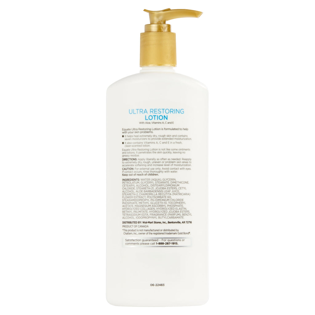 (3 pack) Equate Beauty Ultra Restoring Lotion, 14 fl oz