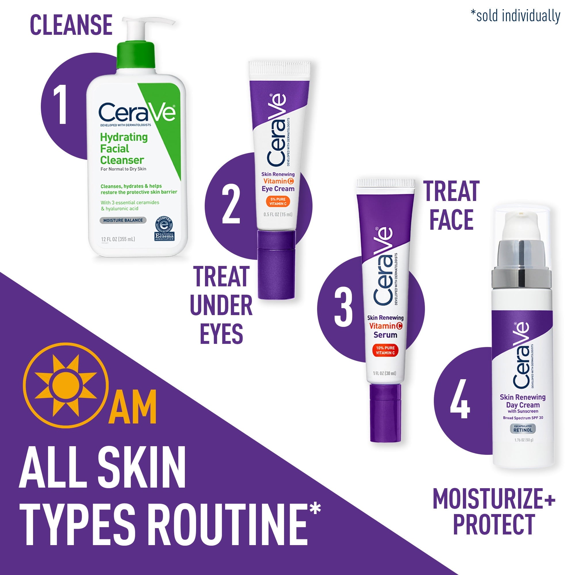 CeraVe Skin Renewing Vitamin C Eye Cream for Dark Circles and Puffiness, 0.5 fl oz