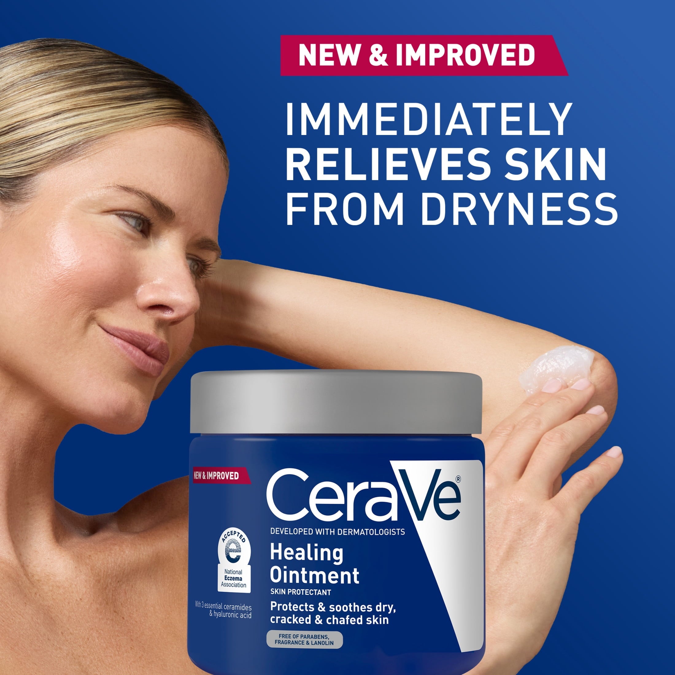 CeraVe Healing Ointment for Face & Body, Protects and Soothes Dry, Cracked, & Chafed Skin 12 oz