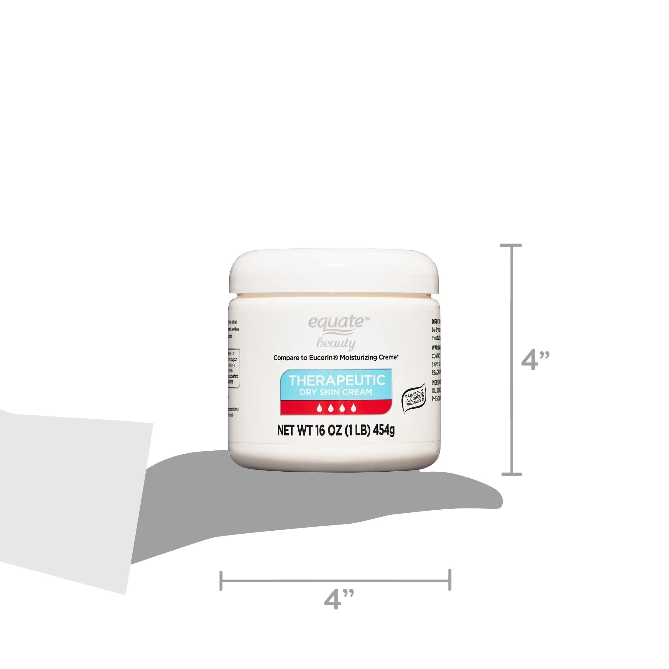 (3 pack) Equate Therapeutic Dry Skin Cream, 16 oz