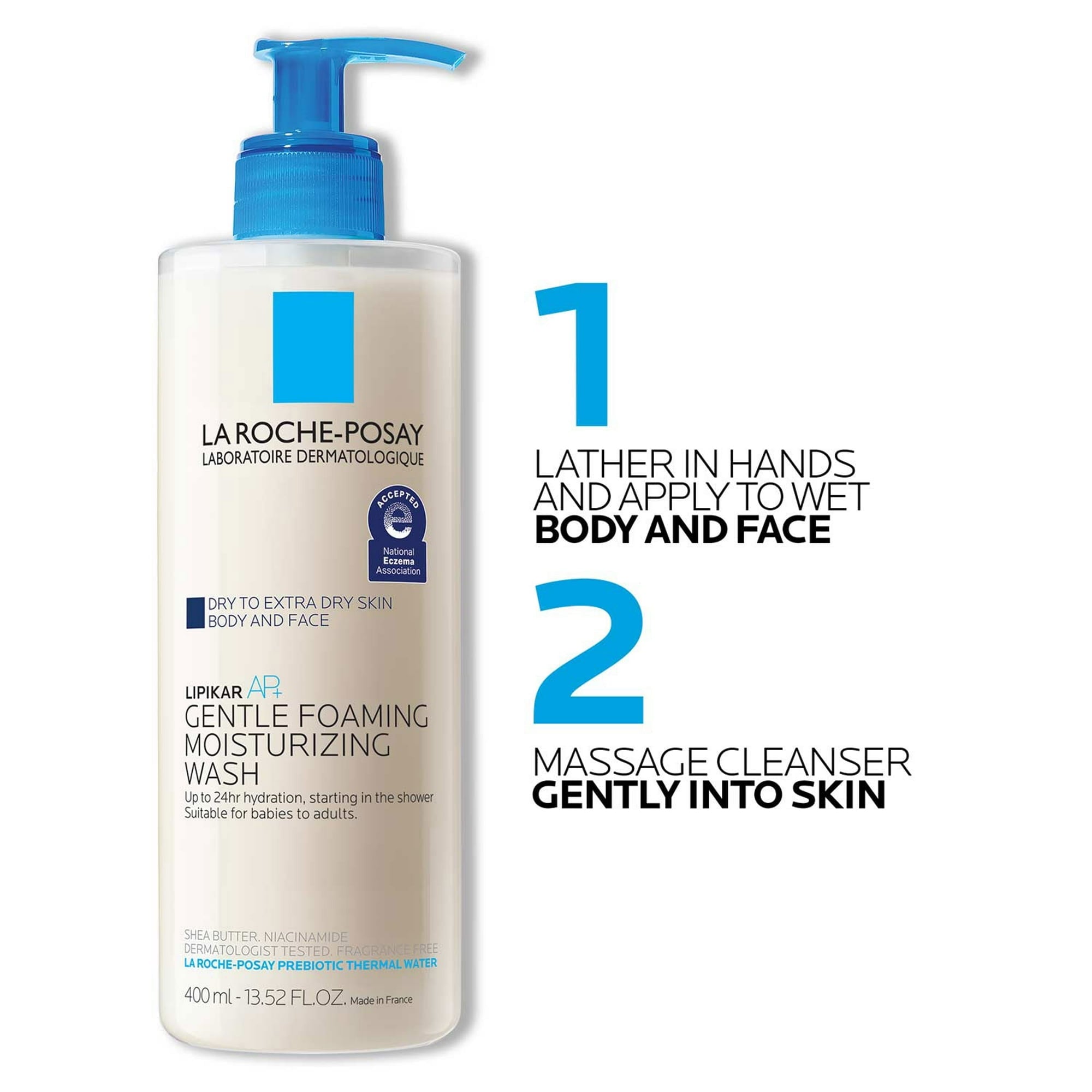 La Roche-Posay Lipikar AP+ Moisturizing Body & Face Wash, 6.76 fl oz